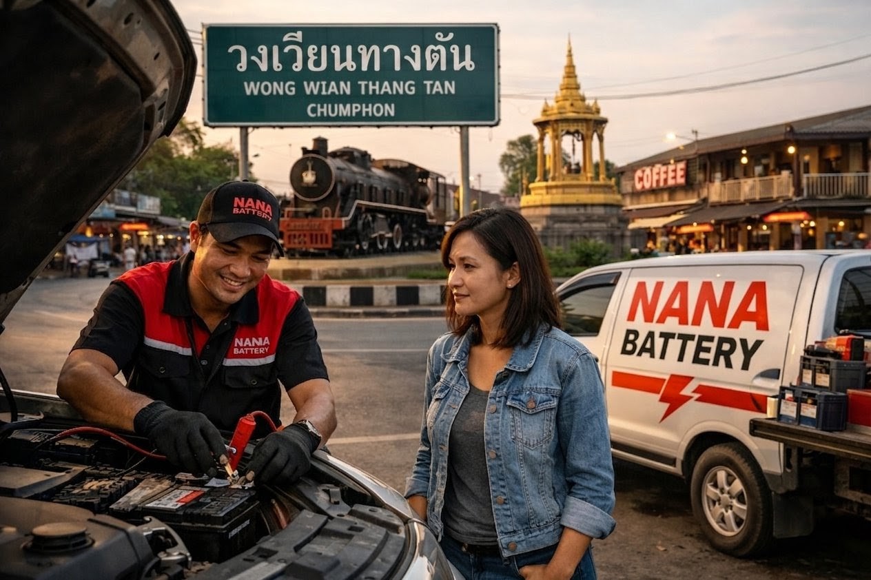 เปลี่ยนแบตเตอรี่ วงเวียนทางตัน ชุมพร